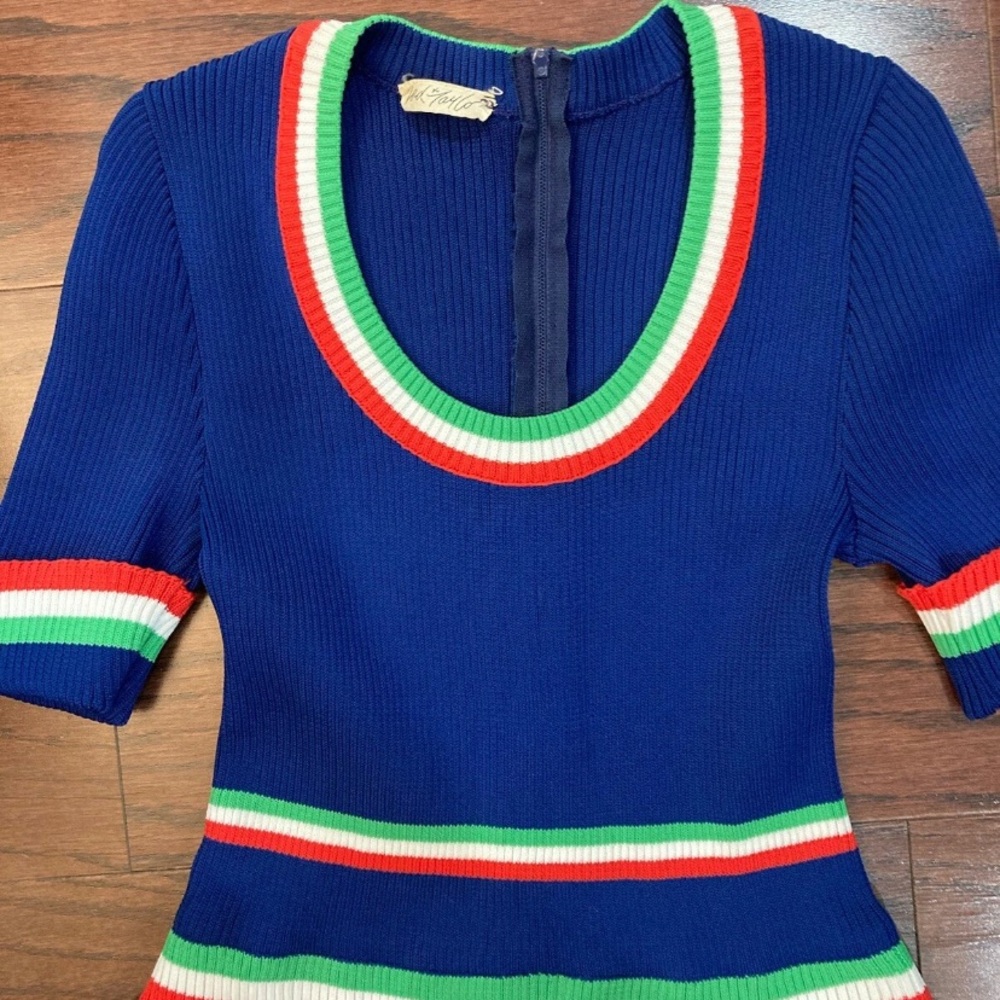 Vintage Designer Dress 60s 70s Mod Psychedelic Hippie  Lord & Taylor - Picture 4 of 7